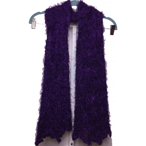 Fluffy Knit Scarf Convertible To Sleeveless Dress - Picture 3 of 8